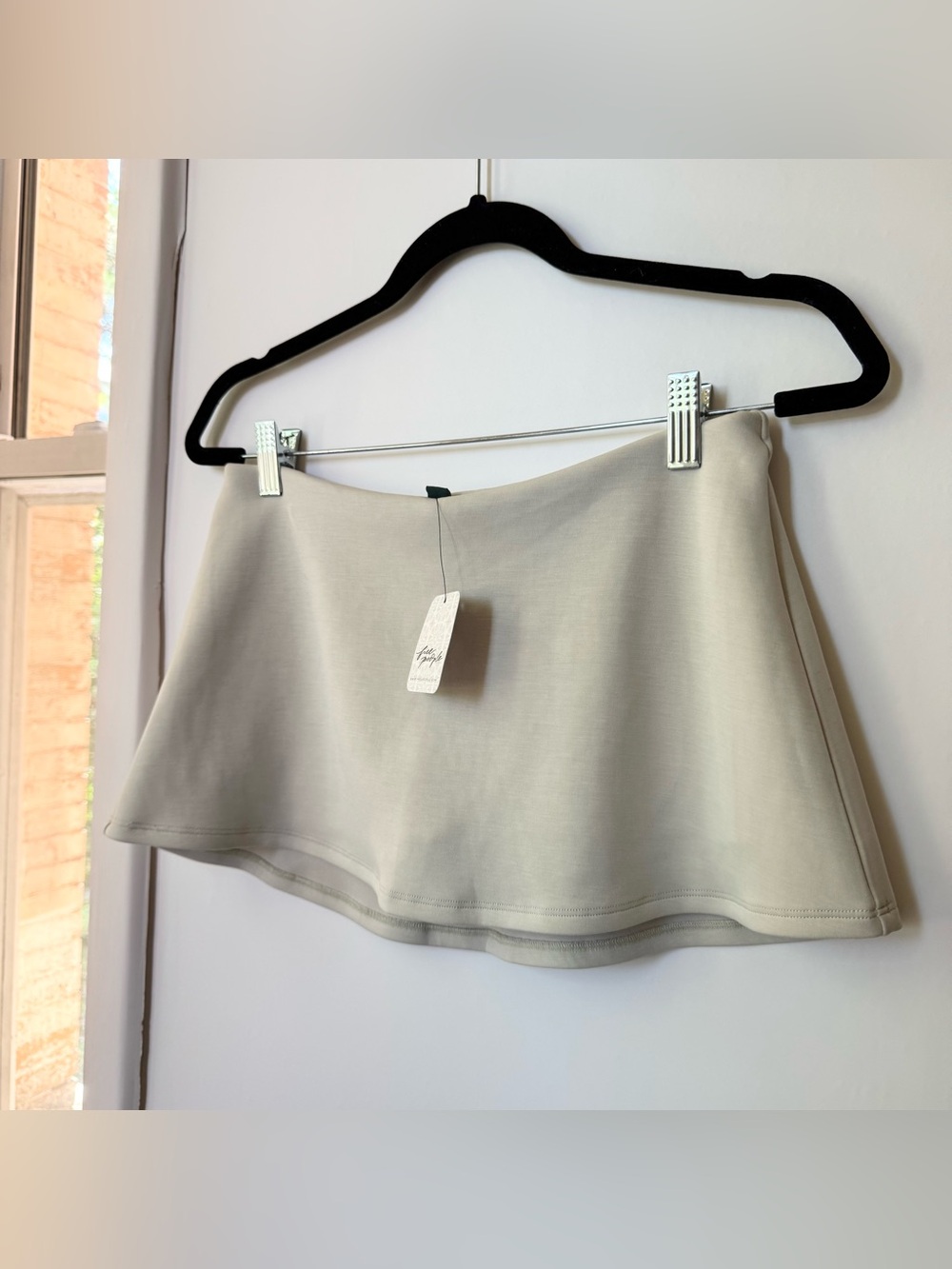 NWT Geel Aria Micro Mini Skirt Stone Cream Small - Picture 15 of 16